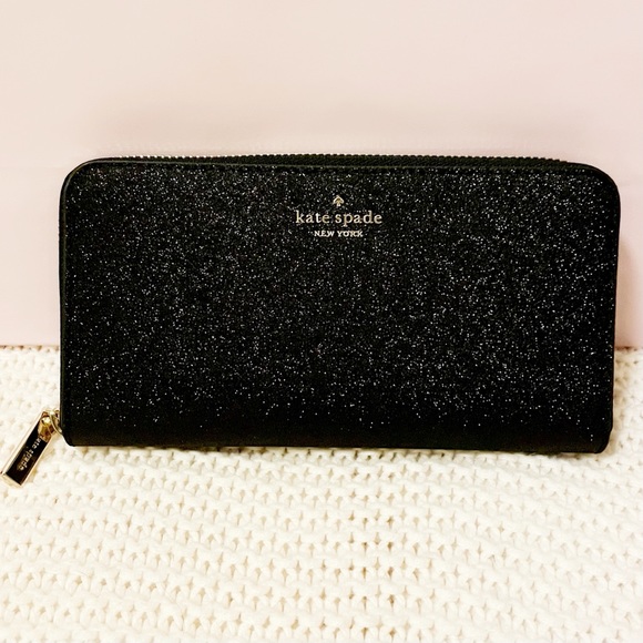 NEW Kate Spade Shimmy glitter large zip wallet - Picture 2 of 10